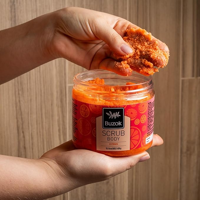 Citrus Body Scrub – Exfoliating Salt Scrub for Body Cleansing & Smoothing – Fresh Citrus Scent – For Shower & Bath Use
