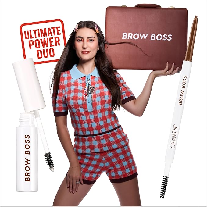 Colourpop Brow Boss Waterproof Eyebrow Pencil - Defining Brow Pencil with Precision Tip, Retractable Twist & Built-In Spoolie - 8-Hour Wear - Creates Natural Hair-Like Strokes - Dark Brown (0.003 oz)