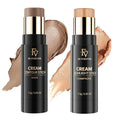 FV Cool Toned Contour and Highlighter Stick - Highly Pigmented & Blendable Duo for a Sculpted, Natural Glow | Waterproof & Long-Lasting Finish | Perfect for On-The-Go Makeup, 01 Amber & 03 Champagne