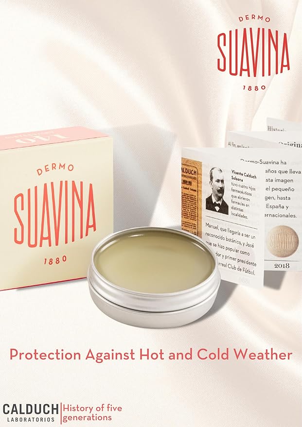 Suavina Lip Balm for Extreme Dry Cracked Lips, Intensive Lip Repair Treatment with Natural Olive Oil, Moisturizing & Protective Winter Lip Balm for Cold Weather, Dry Lip Therapy for Men & Women