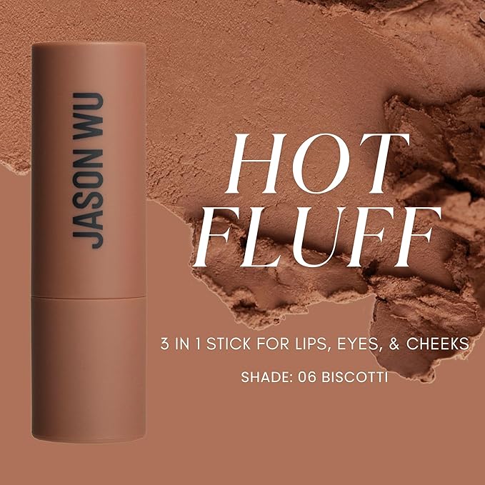 Jason Wu Beauty Hot Fluff Modern Matte Lipstick - 3-in-1 Lipstick, Blush, Shadow, 3.8g 0.134oz (Biscotti, 3.8g)