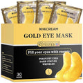 Hicream Golden Under Eye Patches - 30 pair Eye Mask Pure Gold Anti-Aging Collagen Hyaluronic Acid Under Eye Mask for Dark Circles, Puffiness & Wrinkles Refresh Your Skin