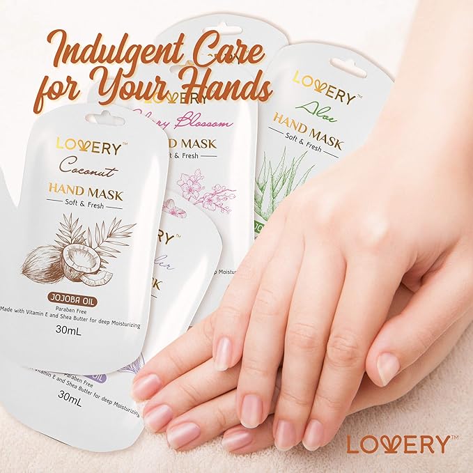 LOVERY Hand Cream and Hand Mask Gift Set - 10 Scented Moisturizing Hand Lotions & 5 Deep Conditioning Hand Masks Shea Butter, Vitamin E and Jojoba Oil - Gifts for Women, Men, Mom & Birthday