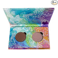 Honeybee Gardens Mini Skinny Duo Eye Shadow Compact in Tippy Taupe and Canterbury, Longlasting, Refillable & Customizable, Vegan, 26mm Pans