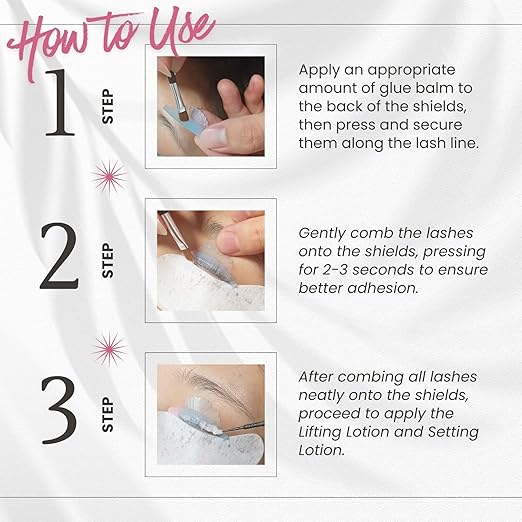 Libeauty Salon Choice Lash Lift Glue Balm, Super Sticky for Brow Lamination and Eyelash Perm, Gentle Fragrance, Water Soluble, Brush Included, Clear Coconut
