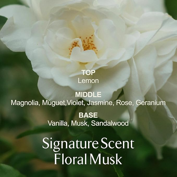 LA MUSE Perfume Recovery Body Cleanser 6.76 fl oz | Daily Gentle Exfoliating Body Wash | Moisturizing Dry & Sensitive Skin | Soften Rough & Bumpy Skin with Walnut Shell Powder | Floral Musk Scent