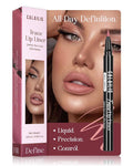 CALAILIS Lip Liner, Long Lasting Liquid Lip Liner Pencil, Waterproof and Smudge-proof Matte Semi Permanent lipliner Stain, Seamless Make Up with All-Day Color (#31 Nude Whisper)