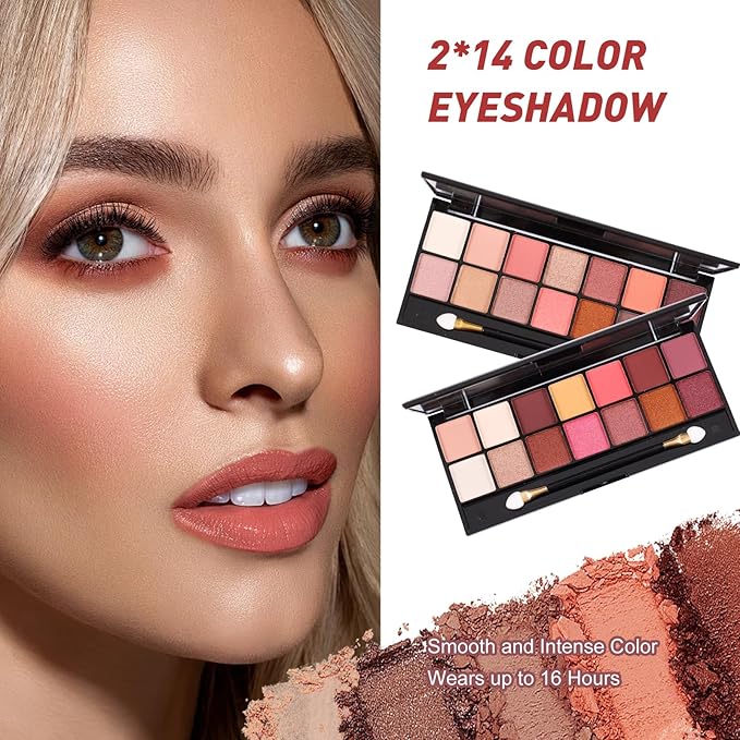 MTDXILTAI makeup sets for women,Professional Makeup Kit with Eyeshadow Palette,Brushes Set, Foundation, Lip Gloss, Travel Bag, Complete Beauty Set (Colorful bag)