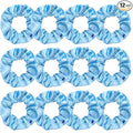 Silk Satin Scrunchies for Women Girls 12 PCS Blue Hair Scrunchies Silk Satin Hair Ties for Thick Hair Bulk Hair Ties Hair Accessories