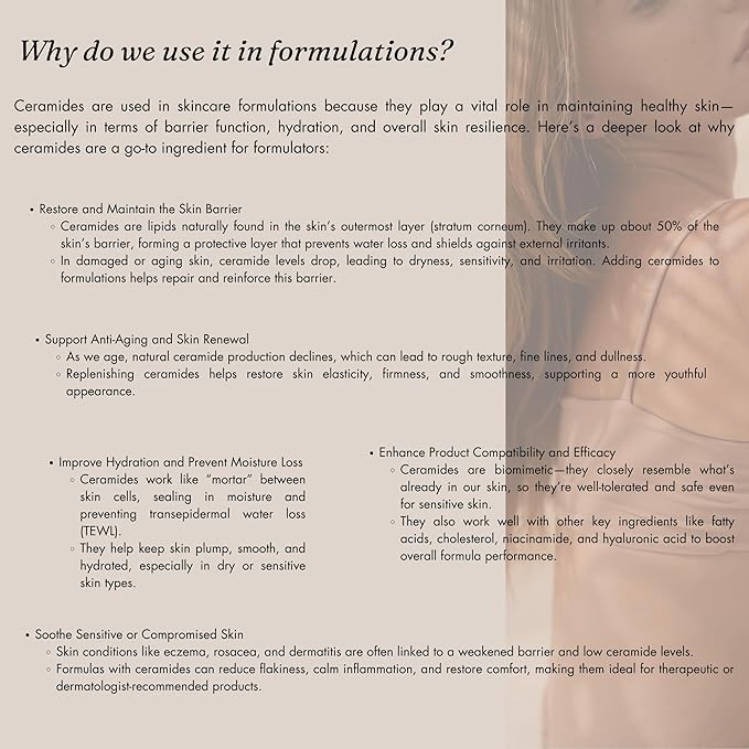 Ceramide 3 Powder Ceramide NP Cosmetic Grade Ceramides Make your Own Skin Serum Cream Lotion Hair Mask
