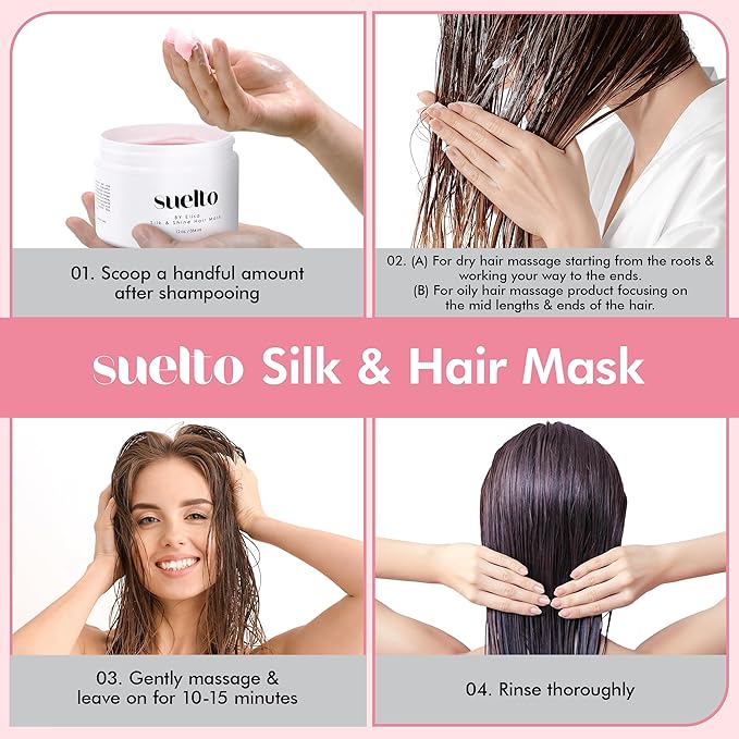 Suelto – Deep Nourishing Conditioning + Shine Therapy for Dry, Frizzy, or Damaged Hair – Strengthening Protein Boost – Salon-Quality Results After One Use 12 Fl. Oz
