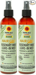 Tropic Isle Living Rosemary Mint Leave-In Conditioner 8oz/ 237ml - Detangles, Moisturizes, Repairs Scalp and Damaged Hair with Natural Formula, Suitable for All Hair Types, Cruelty-Free (Pack of 2)