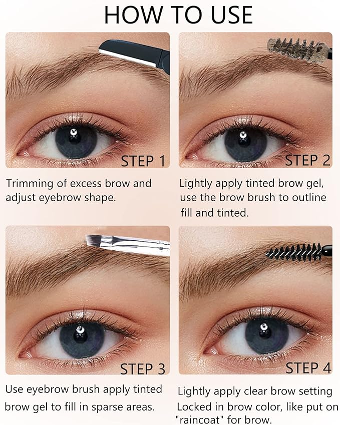 Waterproof Tinted Brow Gel-1Pcs Espresso Thickening Eyebrow Mascara Glue,Brow Lift Fast Shapping,Brow Filler Gream Gel,Long Lasting Eye Makeup for Women,Light Medium Dark Brown Cover Gray Hairs-07