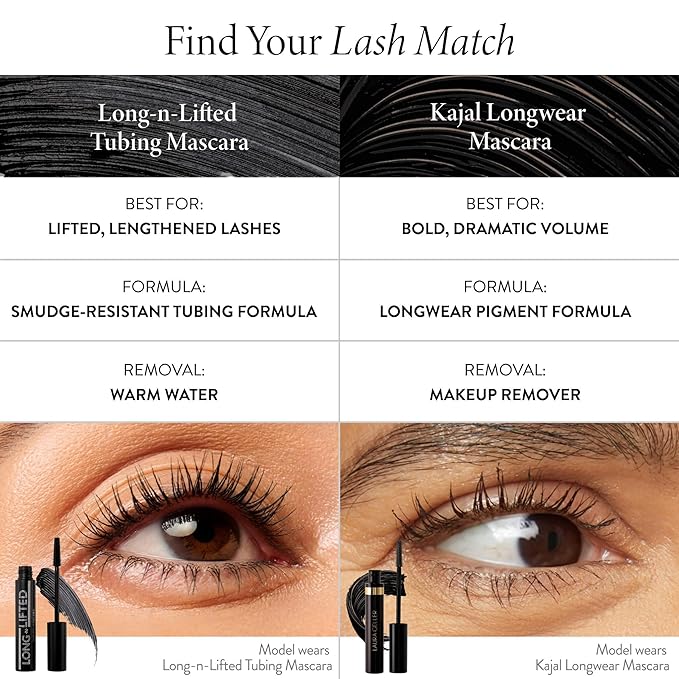 LAURA GELLER Long-n-Lifted Tubing Mascara – Lengthening & Lifting Mascara That Won’t Smudge or Flake – Gentle Tubing Formula Removes with Warm Water – Black