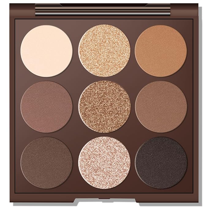 MYSTER ROSEY Neutral Eyeshadow Palette, Nude Eyeshadow Palette, Matte Eye Shadow Makeup Palette with Mirror, Long-Lasting Wear, Vegan, Cruelty-Free - 0.5oz (Autumn sunshine)