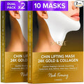 MAREE V Line Lifting Mask with 24K Gold – Deep Collagen Face Mask for Women – Jawline Shaper Mask with Retinol & Hyaluronic Acid – Neck Tightening & Firming - Double Chin Strap for Face Lift - 2 pack
