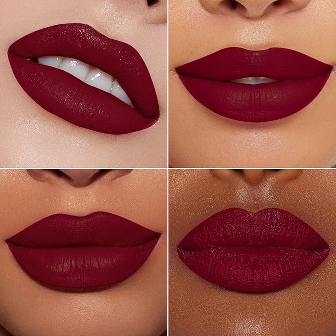 MAKI YIKA Dark Purple Lipstick for Women Color Stay Long Lasting Lipsticks Smudgeproof Matte Liquid Lipstick Waterproof Voilet Lip Color, Deep Voilet | quick dry, waterproof