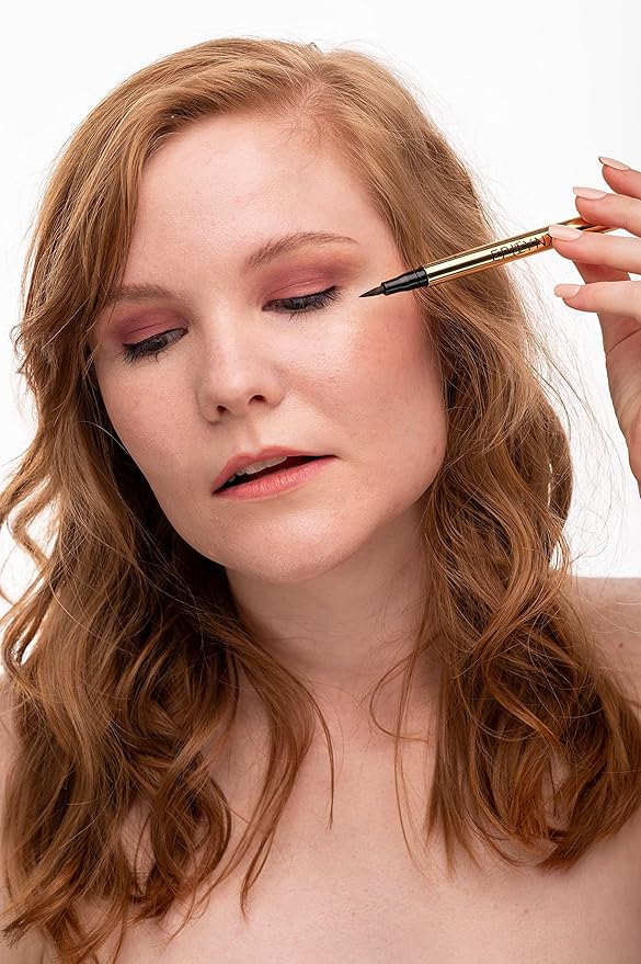 EPILYNX Liquid Eyeliner - Hypoallergenic Eyeliner with Fine Brush Tip, Long-Lasting Waterproof Eye Liner - Cruelty-Free, Vegan, Gluten-Free, Smooth Application Liquid Eye Liner, Brown 2mL