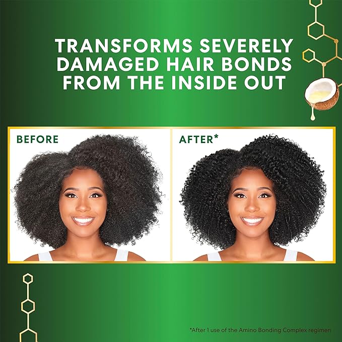 Palmer's Amino Bonding Complex Hair Mask, Intense Conditioning Masque Pack with Coconut Oil & Vitamin E, Heat Protectant, Anti Frizz, Adds Shine, Protects Hair Growth, All Hair Types, 12 fl. oz bottle