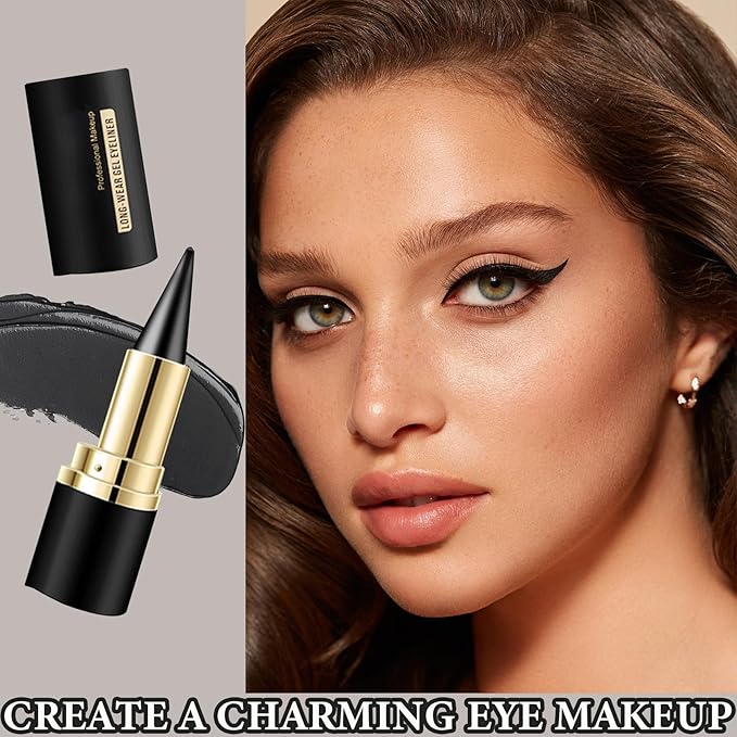 2 PCS Black Eyeliner Pencils,Professional Long Lasting Waterproof Makeup Pencils,Highly Pigmented Inner Corner Eye Highlighter Eyeliner Pencil Eye Liner Pen Sets for Women