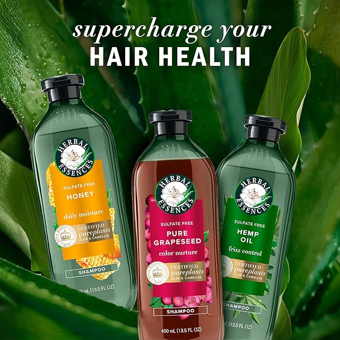 Herbal Essences Pure Grapeseed Color Nurture Sulfate Free Shampoo, 13.5 fl oz, Hair Protection and Color Nourishment