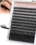 Pawotence Wispy Lash Clusters 12-22mm Cluster Eyelash Extensions 240pcs Individual Lashes Clusters Fairy Spikes Eyelash Clusters Lashes Extension