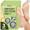 Purederm Shiny & Soft Foot Peeling Mask (3 pack) - For smooth and moist baby skin with Exfoliating peel off Calluses, Dry Skin, Cracked Heels - Men and Women