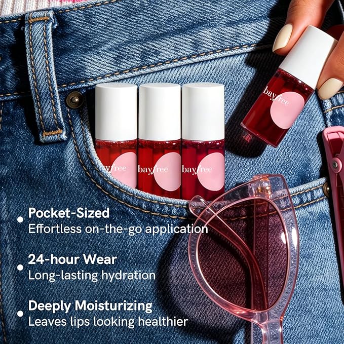 bayfree Lip Tint Stain Set, 7 PCS Lip Stain Long Lasting Waterproof, Lightweight, Non-sticky, Transfer-Proof, Matte Finish (fruit land)