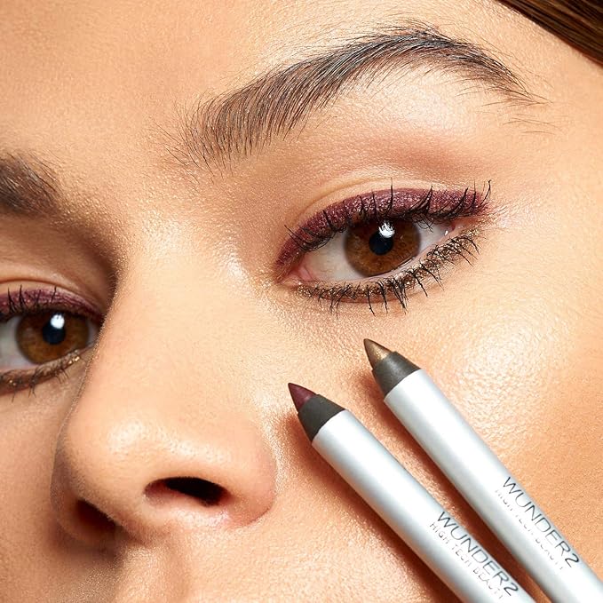 Wunder2 SUPERSTAY Makeup Eyeliner Pencil, Long Lasting Waterproof Eye Liner, 1.2 Gram, Metallic White Gold