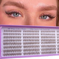 Wispy Lash Clusters Kit, Natural Lash Cluster Eyelash Extensions 320 Pcs C Curl 10-16mm Individual Fluffy False Eyelashes Thin Band DIY Kit for Beginners at Home