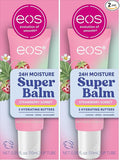 eos 24H Moisture Super Balm- Strawberry Sorbet, Lip Mask, Day or Night Lip Treatment, Made for Sensitive Skin, 0.35 fl oz (Pack of 2)