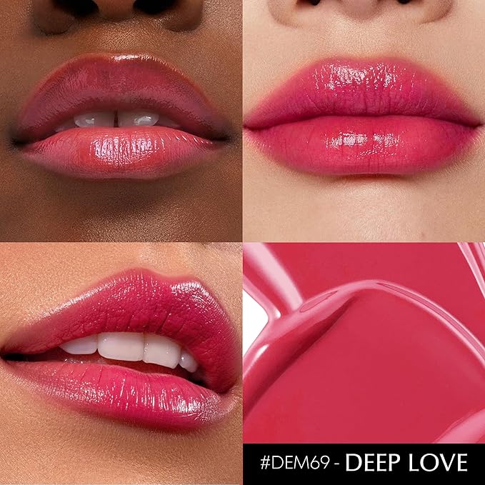 Depuplum Red Lipstick for Women Moisture Lip Gloss Tinted Lip Balm Sheer Lipsticks for Mother's Day Nourishing Hydrate Glossy Lipstick for Dry Lips,DM69 Ruby Red