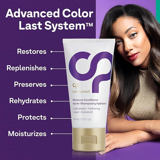 Colorproof Sulfate-Free Moisturizing Conditioner For Women 1.7 FL Oz | Hydrating Conditioner With Mojito Mint Scent | Vegan And Color-Safe Formula | Adds Volume & Protects Hair Color, Travel Size