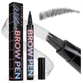 BEPHOLAN Liquid Faux Eyebrow Pen 4D Brush-Tip, Hair-Like Brush Tip Filling Eyebrow Pen,Eye Brow Pencils Waterproof Brow Makeup, Last All-Curved Tip for Natural Fuller-Looking Brows(Grey)