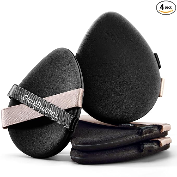 4Pcs Makeup Sponge For Foundation Concealer And Powder, Latex Free Blender Sponge For Natural And Easy Makeup Soft Long-lasting And Beginner-friendly, Black