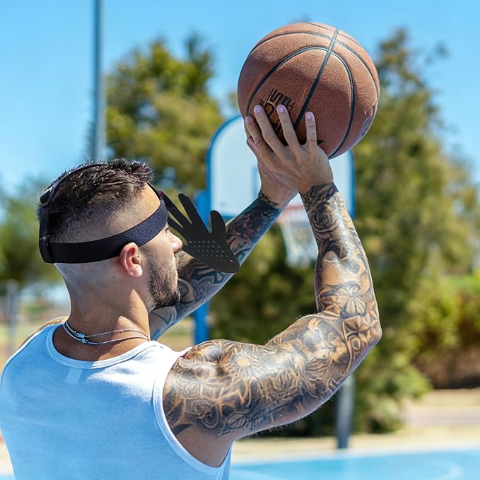 3D Hand-in-Face Basketball Training Mask, 2nd Gen with Moisture Wicking Sponge & Adjustable Strap, Enhance Shooting Accuracy Under Pressure for All Ages
