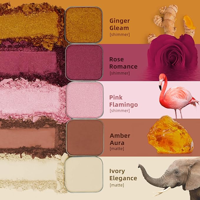 Ivory Matte Single Eyeshadow Refill, Natural Nude Shade for No-Makeup Look, Long-Wear Everyday Essential, Blendable Base Color,Palette Refill (Ivory Elegance)