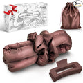 EnteromMuse Heatless Curls Overnight Satin Curling Set No Heat Hair Curler for Long & Short Hair, Heatless Curling Rod&Rollers for Soft Bouncy Curls Complete Kit with Storage Bag(Brown, Original)