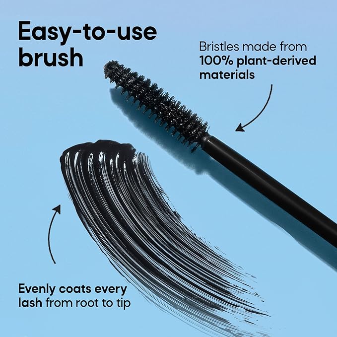 Almay Lengthening Mascara, Volume & Lift, Eye Makeup, Hypoallergenic and Fragrance Free (Packaging May Vary), 040 Waterproof Black, 0.24 fl oz