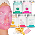 BRÜUN Peel-Off Jelly Mask for Face Care- A Bundle of 5 Different Treatment Jars (24k Gold, Egyptian Rose, Pomegranate, Aloe Vera and Hyaluronic)-Skin Care Moisturizing Gel Mask for Spa Set for Adults