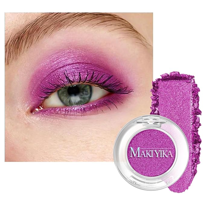 MAKI YIKA Purplish Red Hot Pink Crème Eyeshadow Single Shimmer Purple Red Pink Cream Eye Shadow palette for Women Color Stay Long Lasting Waterproof Eye Makeup Monochrome Eyeshadows,#21