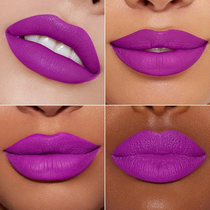 MAKI YIKA Purple Lipstick for Women Color Stay Long Lasting Lipsticks No Smudge Matte Liquid Lipstick Transferproof Cruelty-Free Lip Color for Mother's Day, Pearl Purple