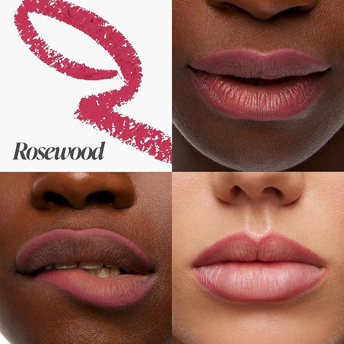 Wonderskin Lipliner Pencil - 360 Contour Lipliner, Long Lasting, Sharpenable, Waterproof and Transfer-Proof Nude Lip Liner Pencil (Rosewood)