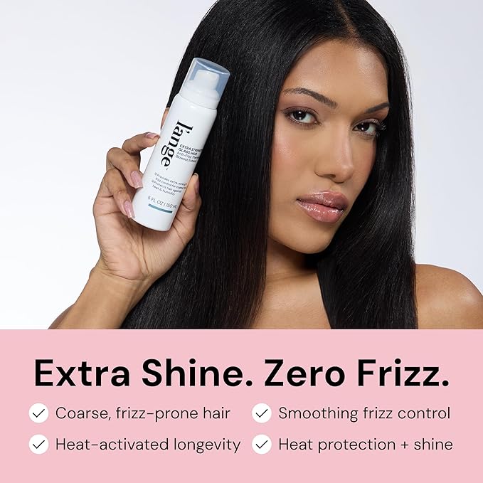 L'ANGE HAIR Extra Strength Glass Hair Anti-Frizz Thermal Blowout Extend | High-Performance Heat Protectant Spray for Ultimate Frizz Control & Shine | Blow Dry Extender Styling Mist | 5 fl oz