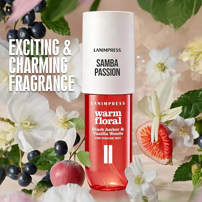 3 FL OZ Hair and Body Fragrance Mist, Eau De Parfum for Women,Warm Aroma,Perfume No.2, Floral Fruit Scent– With Notes of Black Amber Plum,Jasmine, Vanilla,Travel Size Body Spray