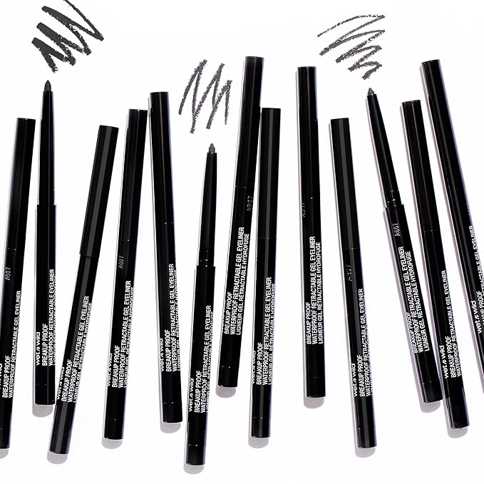 wet n wild Mega Last Breakup Proof Waterproof Retractable Gel Eyeliner - Ultra Pigmented 16-Hour Long Wear, Smudge Proof Satin Finish Formula, Cruelty-Free & Vegan - Dark Brown (Pack of 2)