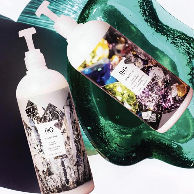 R+Co Gemstone Color Shampoo and Conditioner Liter Set – Color Protection for Vibrant, Fade-Resistant Hair – Hydration, Shine & Sealed Split Ends – Sulfate-Free & Vegan – 33.8 oz (Pack of 2)