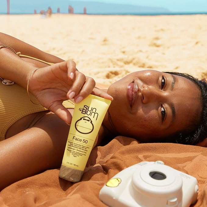 Sun Bum Original SPF 50 Sunscreen Face Lotion - Broad Spectrum Moisturizing Facial Sunscreen with Vitamin E -Fragrance Free - Travel Size - 3 oz