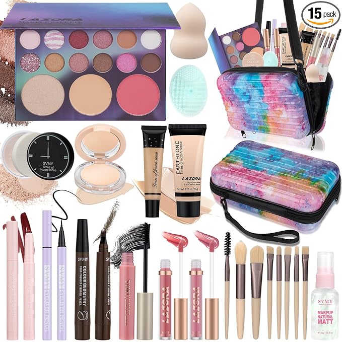 Makeup Kit for Teens Makeup Gift Set for Beginners Teenager Makeup Sets Travel Makeup Kits for Teenagers Girls 14-16 Make Up Kit for Teen & Girls
