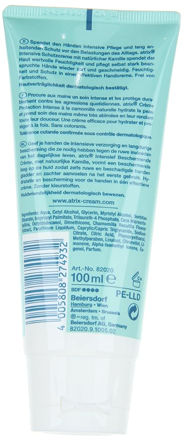 Atrix Intensive Protection Hand Cream 100ml 3.4oz Tube